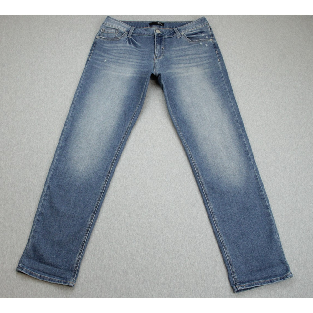 1822 Denim Jeans Womens 10 Blue Cotton Blend Stretch Slim Fit Straight Leg